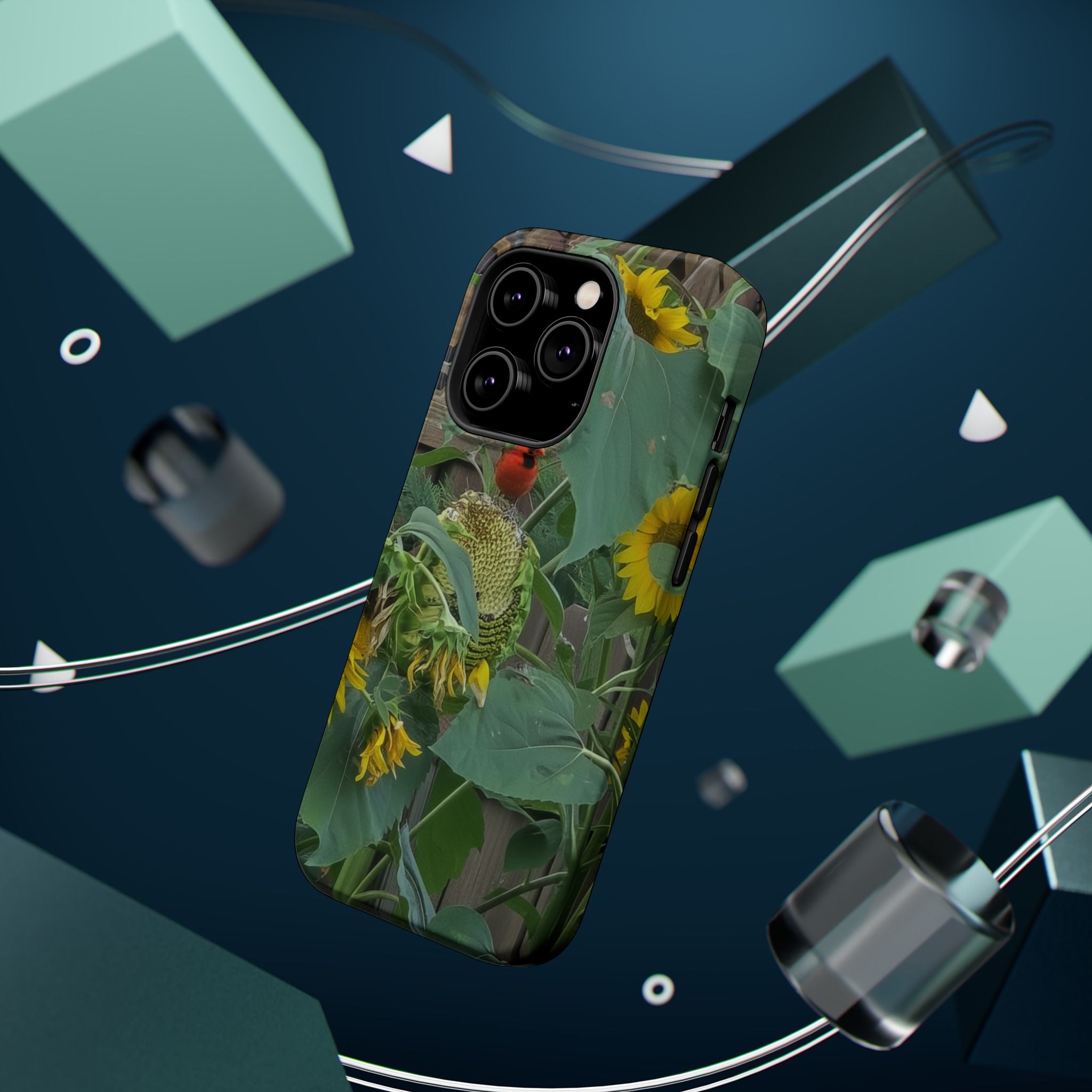 Sunflower Garden Magnetic Impact Phone Case — Protective Floral iPhone Cover
