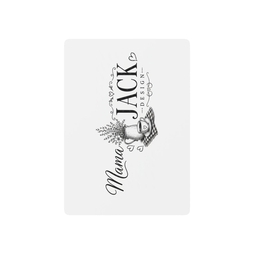 Personalized ‘Mama Jack’ Poker Playing Cards — Custom Black & White Ace Spade Design