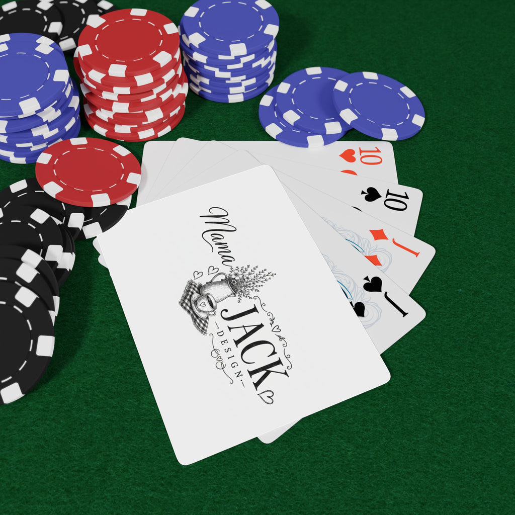 Personalized ‘Mama Jack’ Poker Playing Cards — Custom Black & White Ace Spade Design