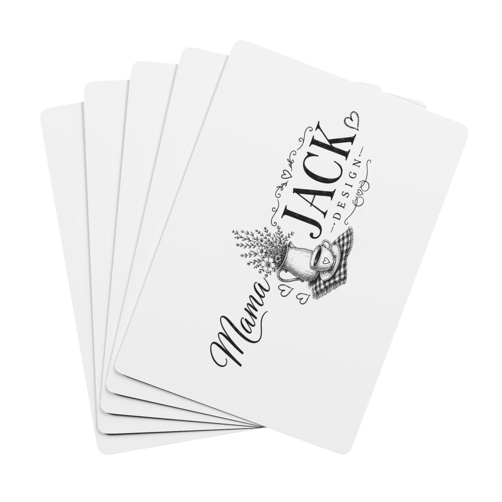 Personalized ‘Mama Jack’ Poker Playing Cards — Custom Black & White Ace Spade Design