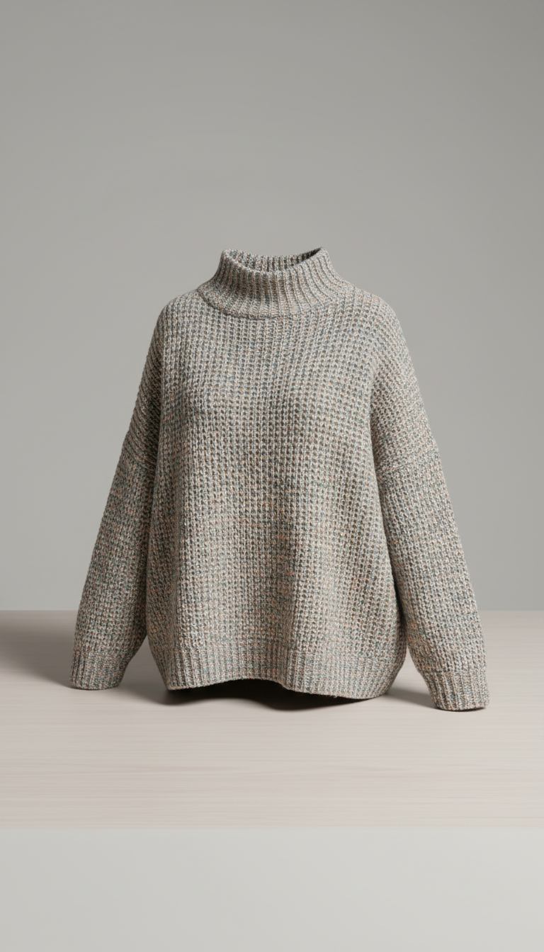 Contemporary Oversized Knit Pullover In Soft Blend