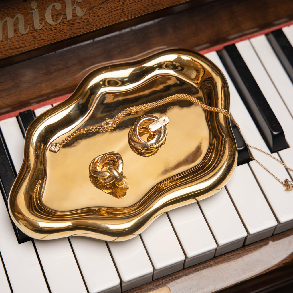 Lynagert Cloud Trinket Dish, Chubby Jewelry Tray, Ceramic Jewelry Ring Trinket Dish for Rings Earrings Necklace Organizer, Mother's Day Thanksgiving Christmas Birthday Bridesmaid Gifts (Silver)