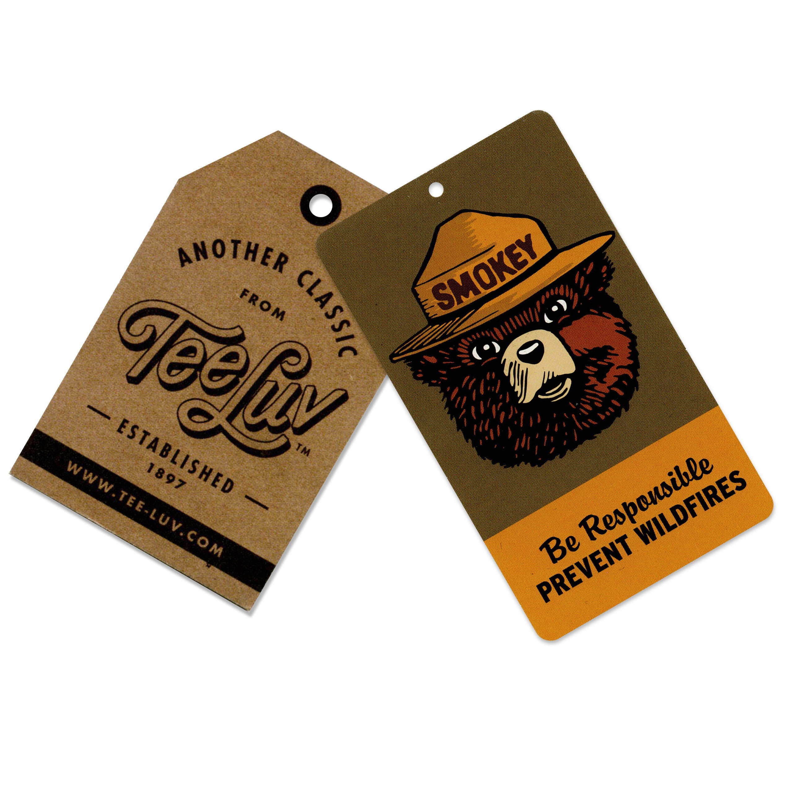 Smokey Bear Only You Can Prevent Wildfires Retro Graphic T-Shirt - Canyon Green