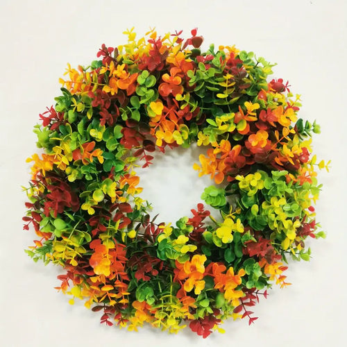 1pc Artificial Autumn Wreath for Door or Wall Decor