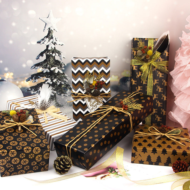 Minimalist Bronze Gold Polka Dot Gift Wrapping Paper
