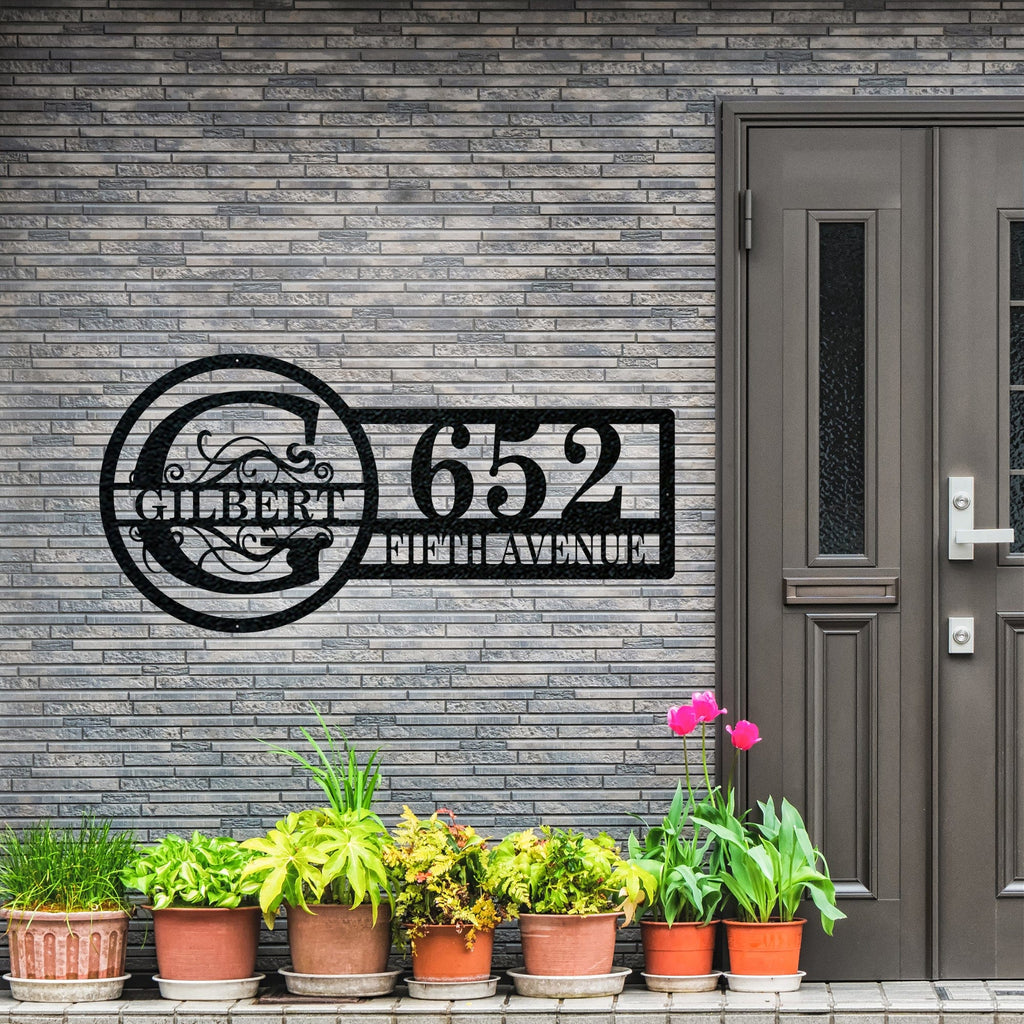 Split Letter Address Sign
