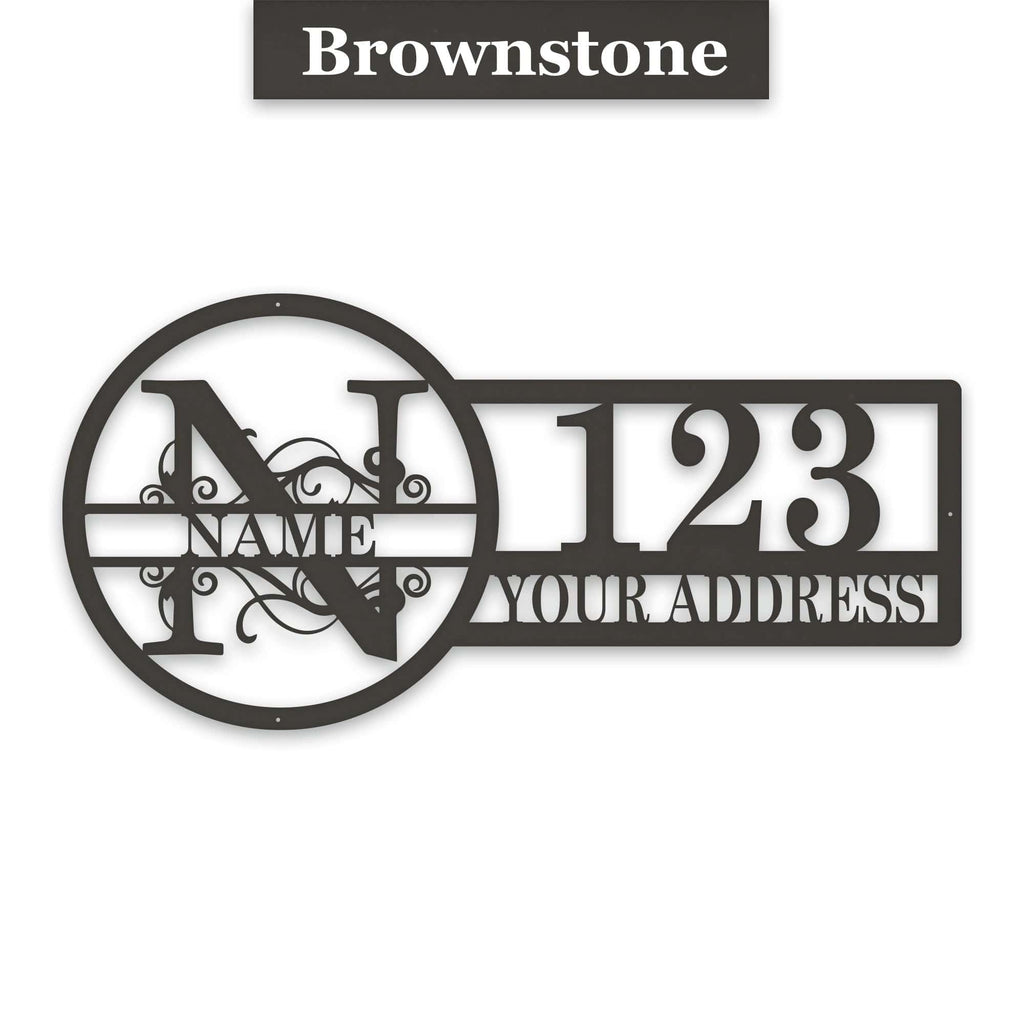 Split Letter Address Sign