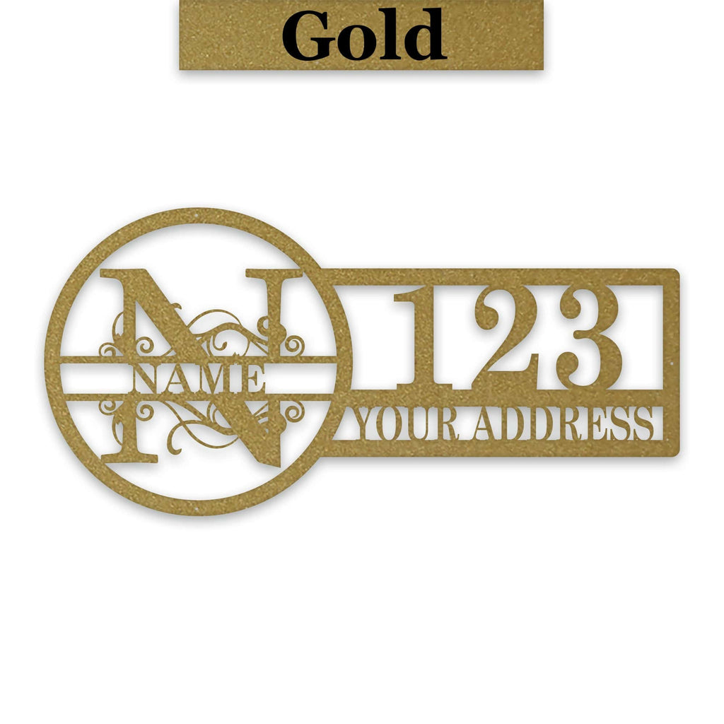 Split Letter Address Sign