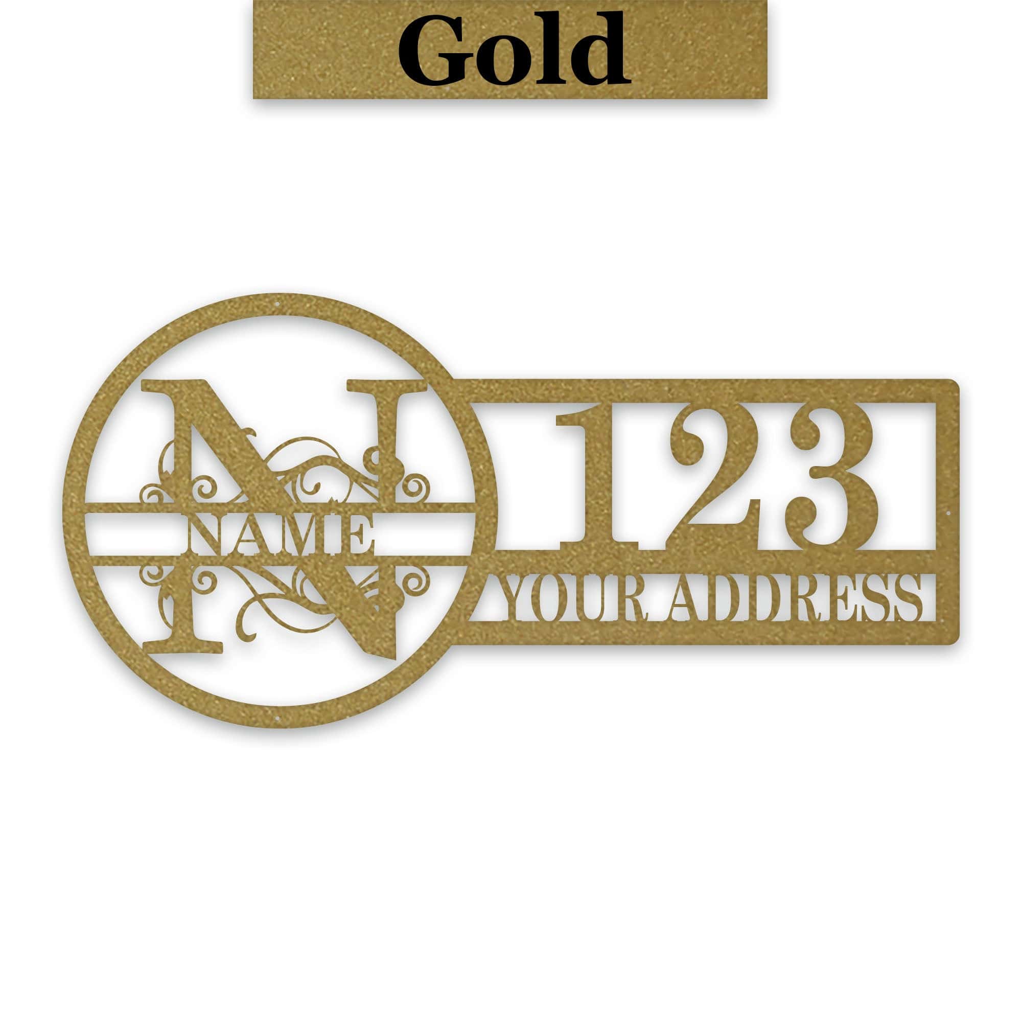 Split Letter Address Sign