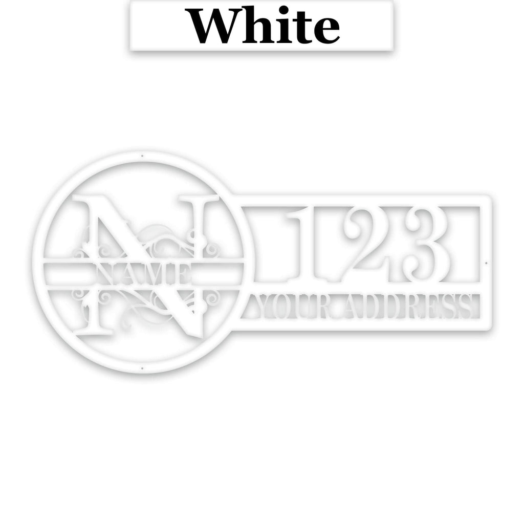Split Letter Address Sign
