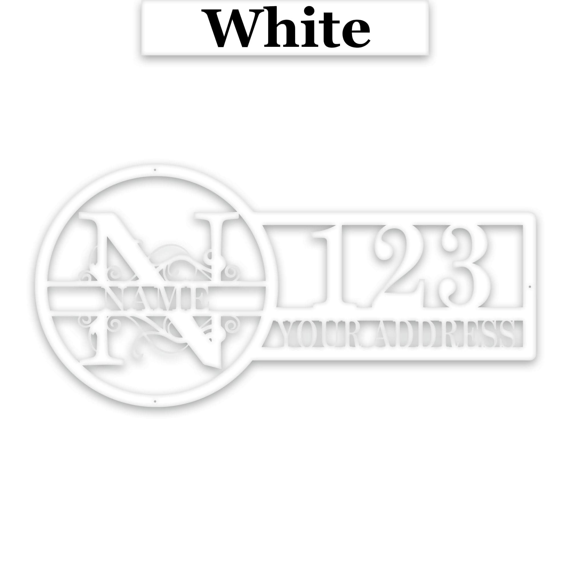 Split Letter Address Sign