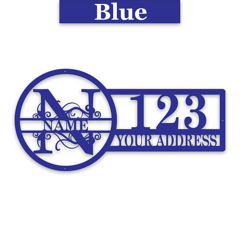 Split Letter Address Sign