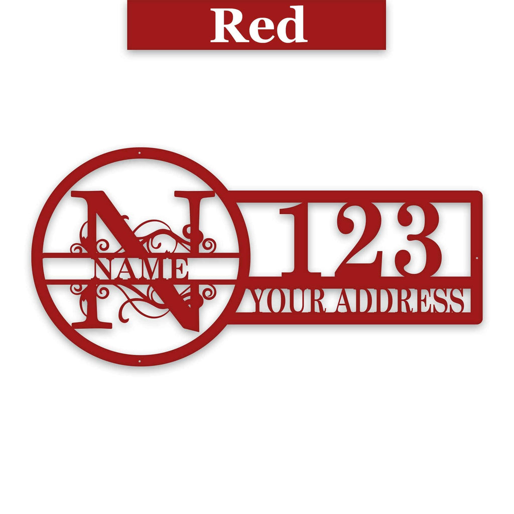 Split Letter Address Sign