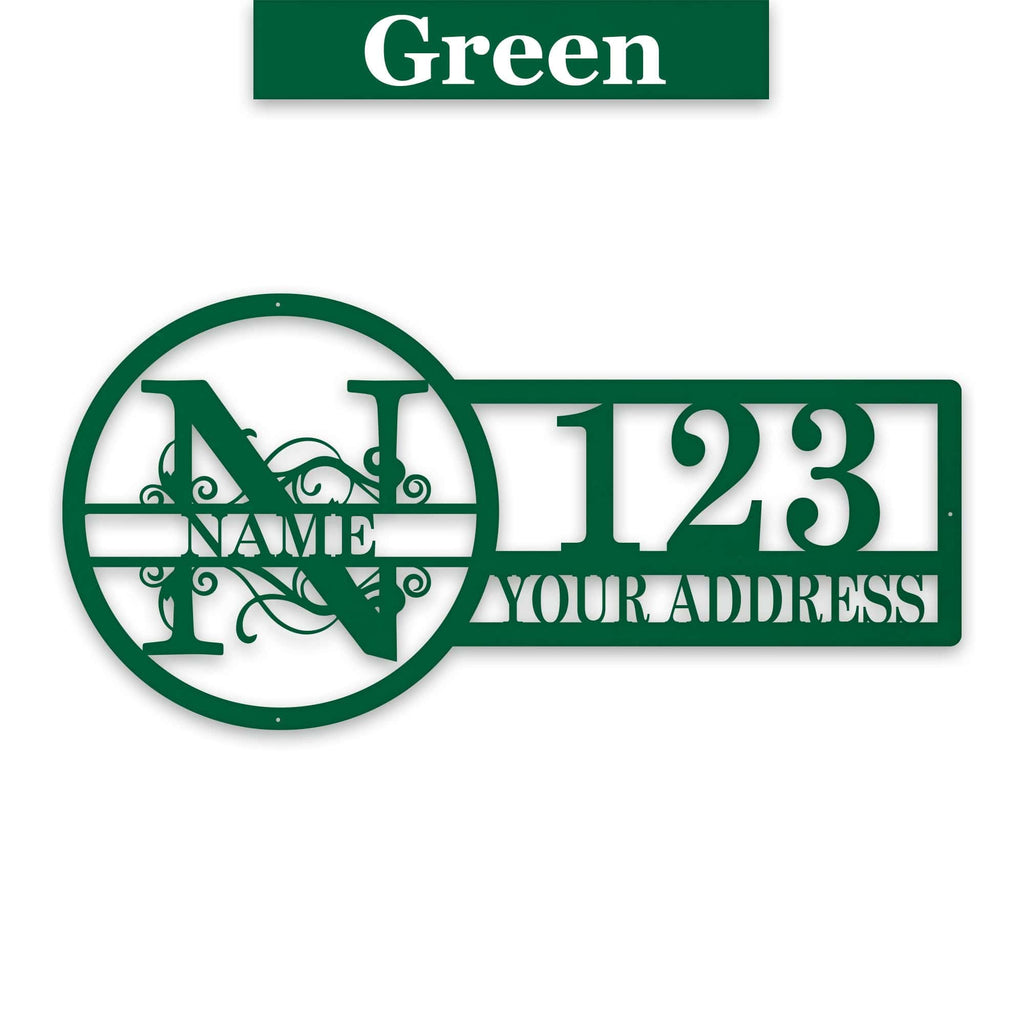 Split Letter Address Sign