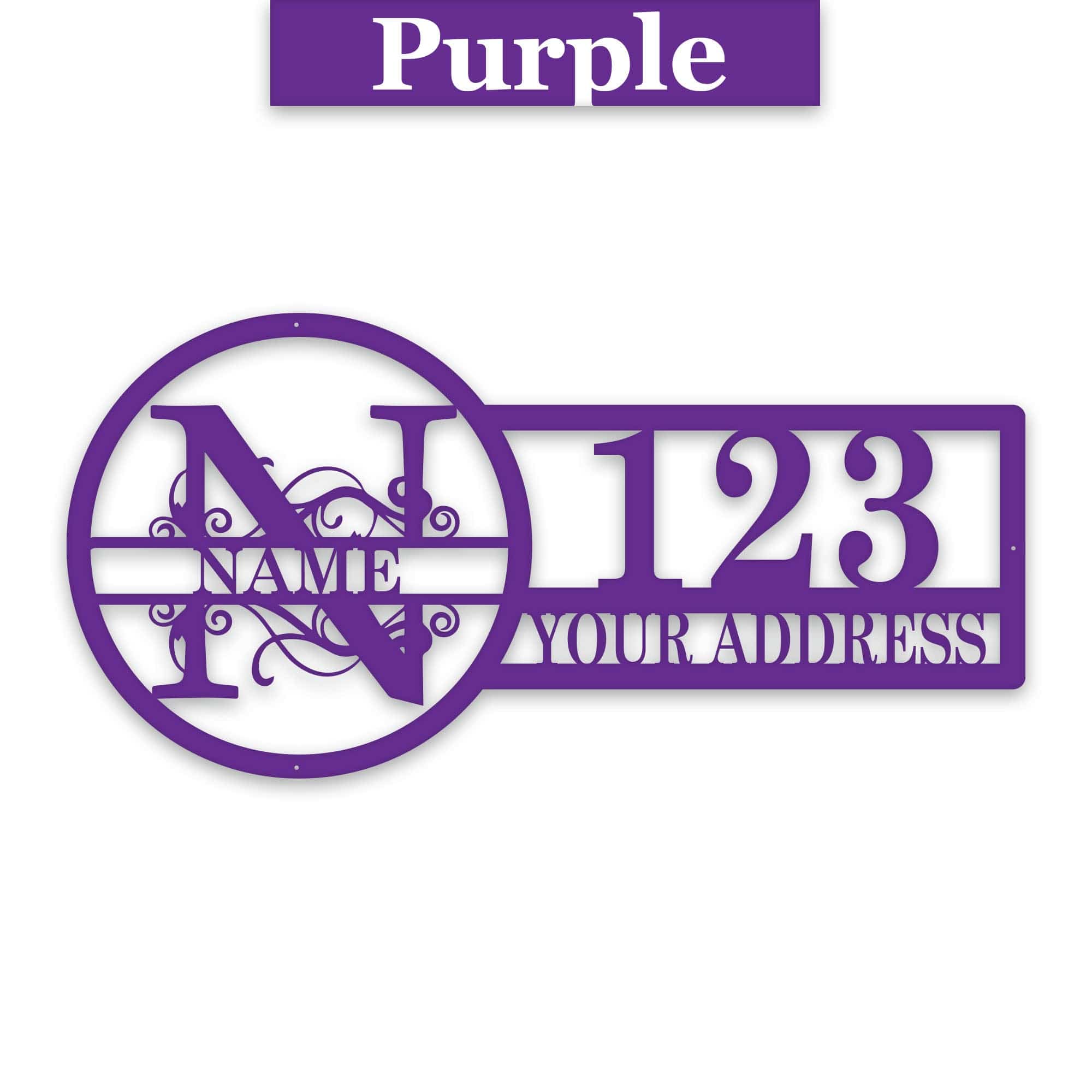 Split Letter Address Sign