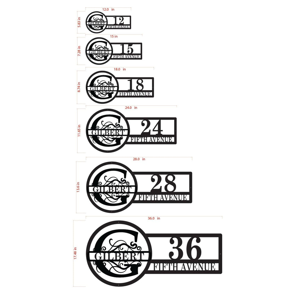 Split Letter Address Sign