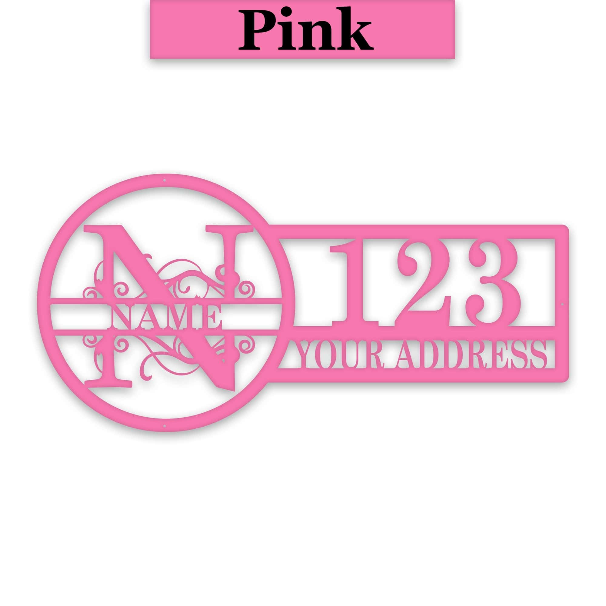 Split Letter Address Sign